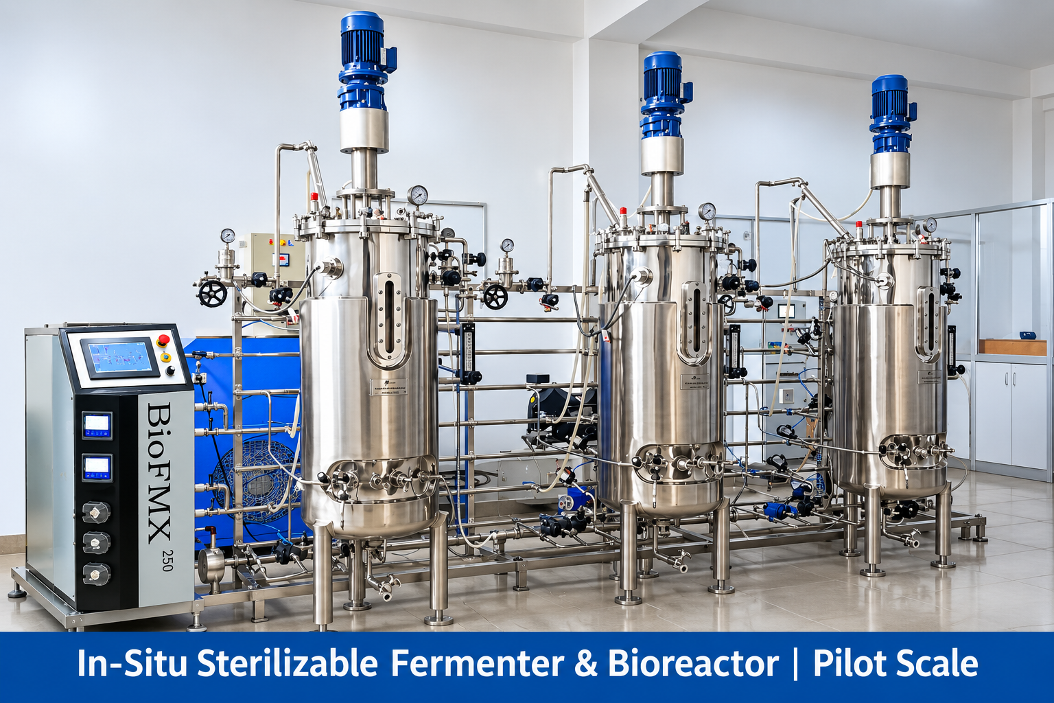 In-Situ Sterilizable Fermenter and Bioreactor Pilot Scale
